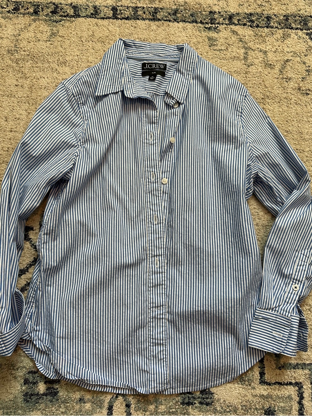 J.Crew Blue Stripe Button-Down Shirt